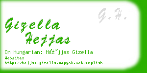 gizella hejjas business card